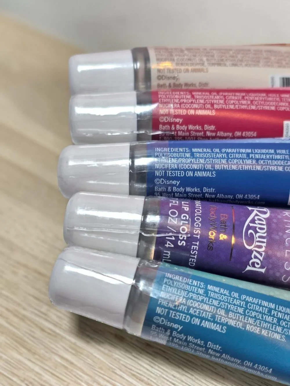 NEW*Bath & Body Works Disney Princess Lip Glosses Lot